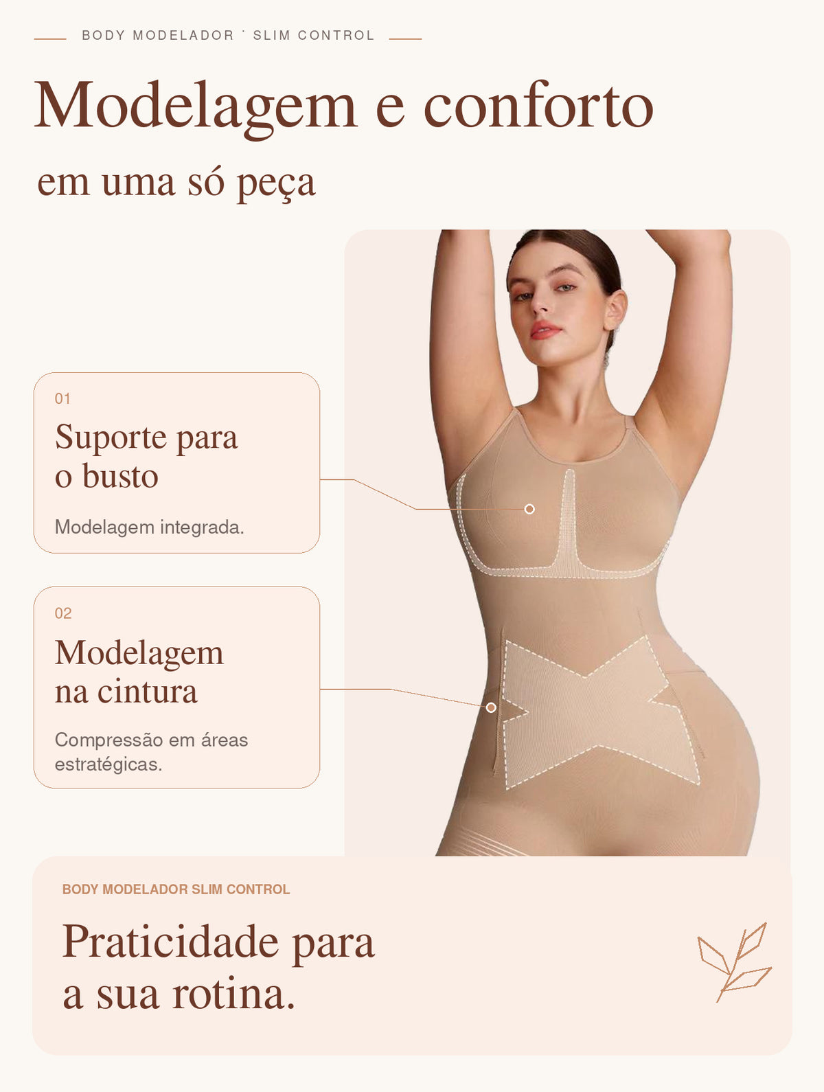 Body Modelador Slim Control