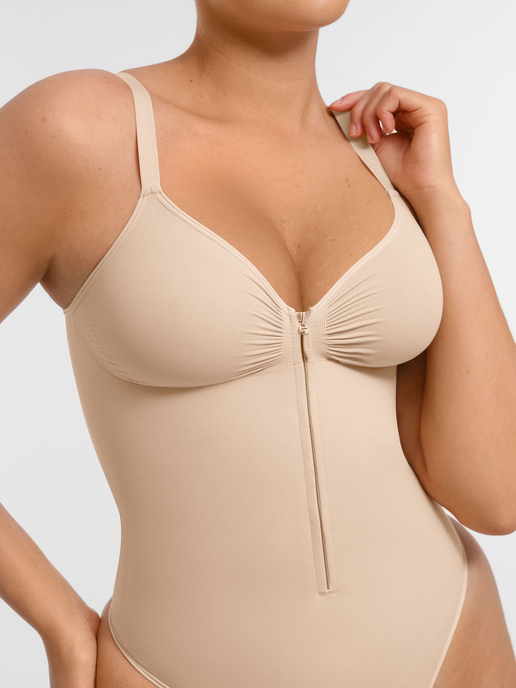 Body Modelador com Zíper Frontal