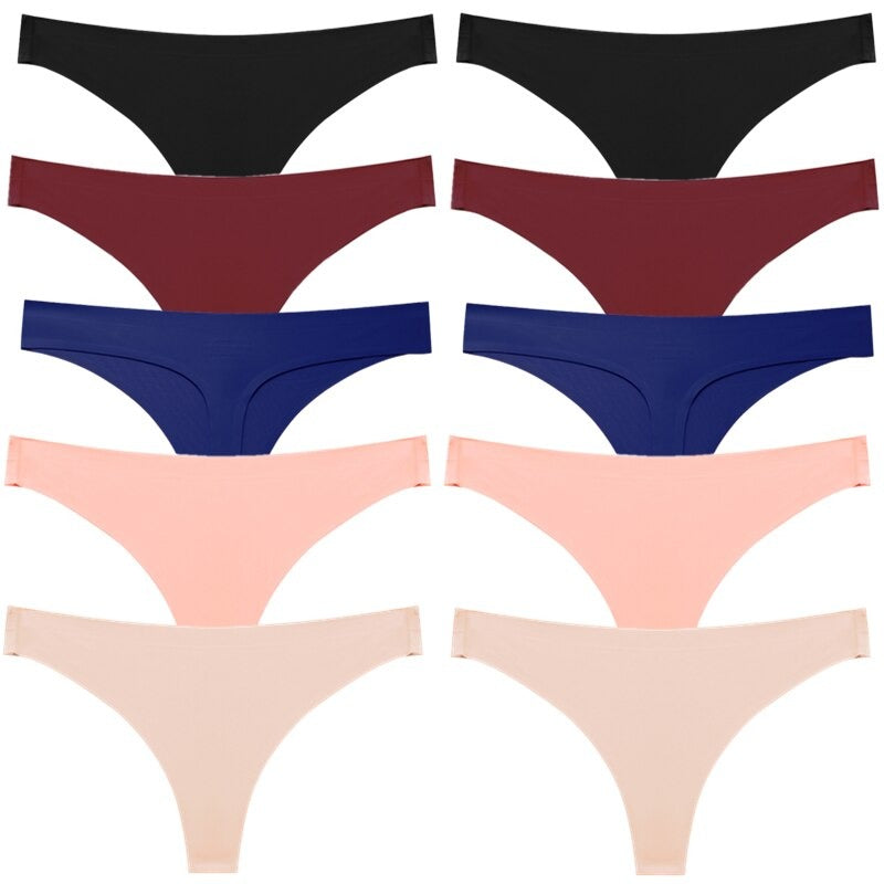 Calcinha de Seda Soft Sem Costura (Kit Com 6 Peças)