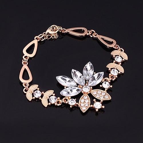 Conjunto de Colar Anel Brinco e Pulseira Crystal Clear