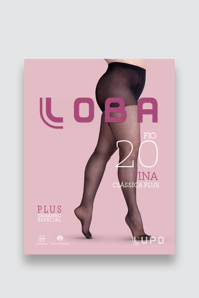Meia-Calça Plus Size 20 Fios
