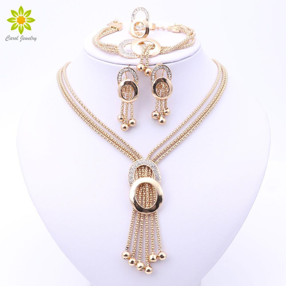Conjuntos de Brincos Colar Pulseira e Anel Cristal Africano