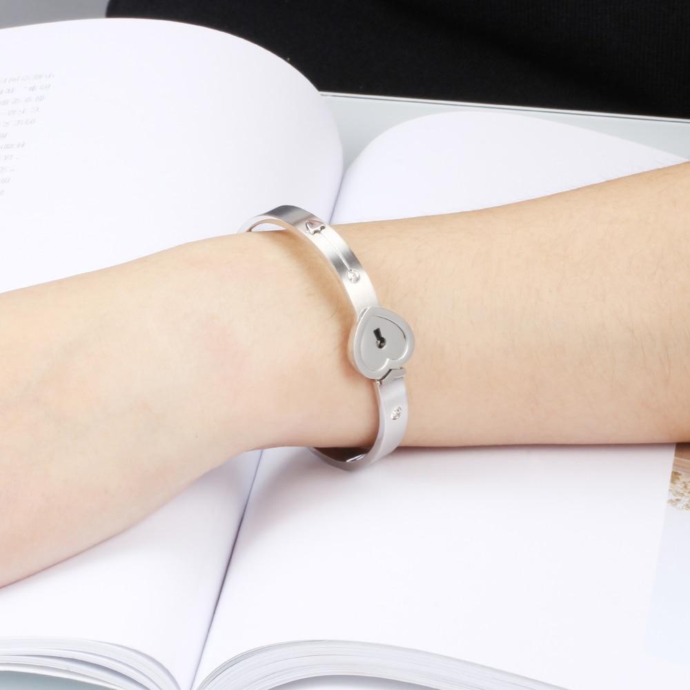 Bracelete e Colar Amor Do Coração em Aço Inoxidável